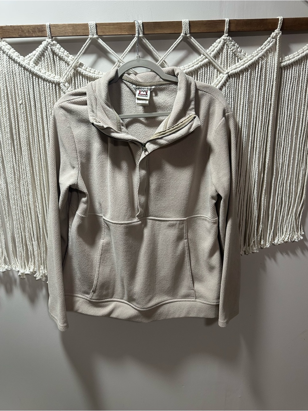 Avalanche Taupe Cowl Half-Zip Pullover